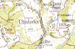Mapa: Obec Úbislavice